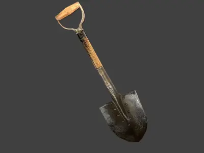 Background Shovel Low-poly Free low-poly 3D model