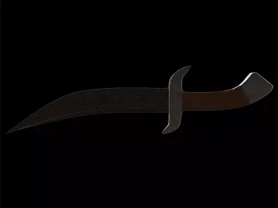 Knife Series 01 PBR 4K Damascus Steel 3D model