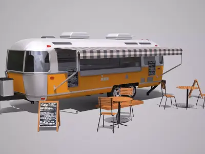 Airstream Food Trailer 3D model