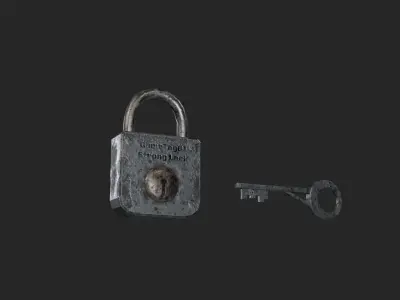 Realistic Openable Metal Box Low Poly Low-poly 3D model