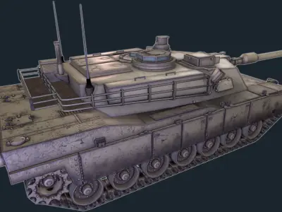 M1A2 Abrams Low-poly 3D model