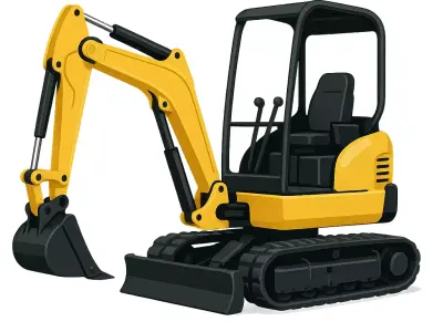 Mini Excavator Compact Construction Machine 3D model
