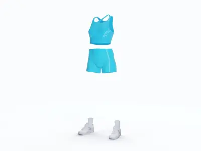 Yoga Clothing for Female 3D model