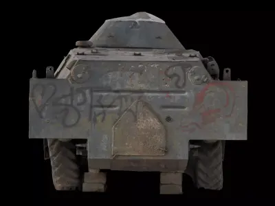 Soviet BRDM-2 Military Amphibious Armored Vehicle Photoscan 3D model