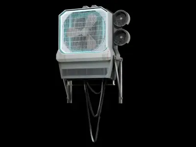 Cyberpunk Air Conditioners Low-poly 3D model