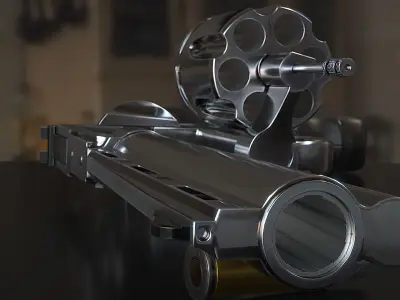 Colt Anaconda Revolver Low-poly Low-poly 3D model