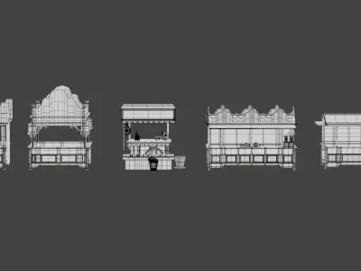 stand fairground 3D model