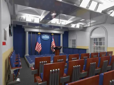 White House Press Room  purchase 3D model