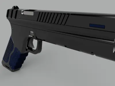 gun weapon bullet war police 3D model