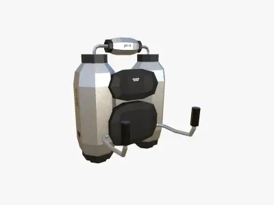 Jetpack Low Poly D05 - SciFi Character Design Low-poly 3D model