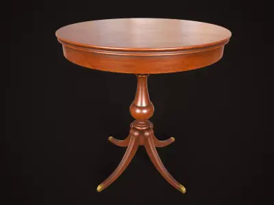 Vintage small table Low-poly 3D model