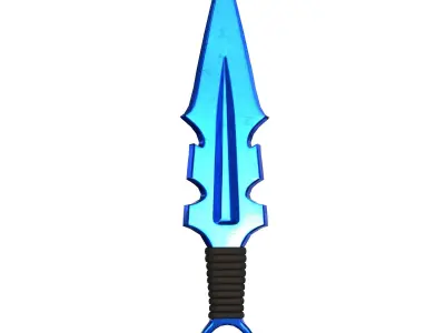 Kunai sword Low-poly 3D model