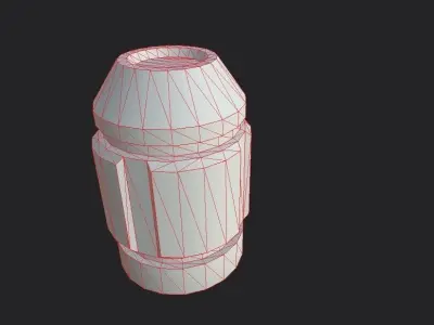 Sci-fi barrel with 3 textures Free low-poly 3D model