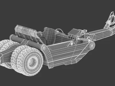 Mobile Track Solutions MT-33 Tractor-Towed Scraper 3D model