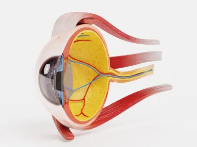 Eye Cross Section 3D model