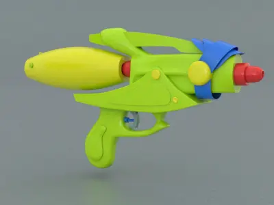 laos Water Gun Low-poly 3D model