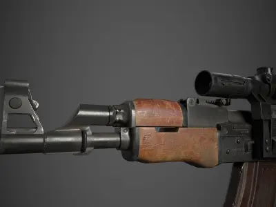 AK 47 Low-poly 3D model order