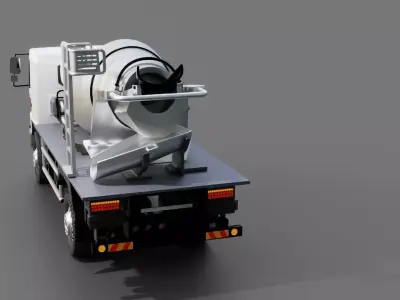 Hino Jumbo Ranger FM 320 Concrete Mixer Rigged BK 3D model