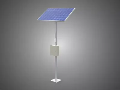 STANDALONE SOLAR PANEL ENERGY POWER OUTLETS SOCKETS CONTROL BOX 3D model