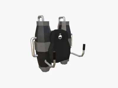 Jetpack Low Poly J04 - SciFi Character Design Low-poly 3D model