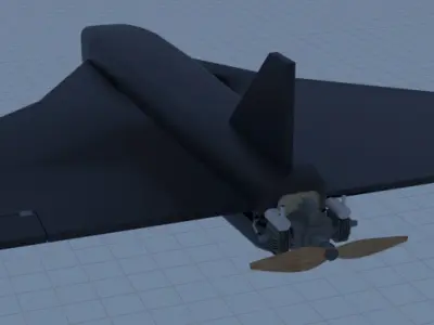 Russian UAV Gerbera Low-Poly Free low-poly 3D model