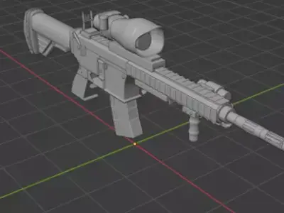 Mgun for personal project 3D model
