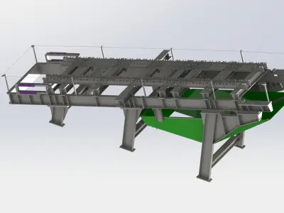 APRON FEEDER 1600x7000 3D model