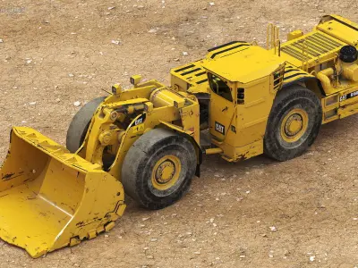 Mining Loader CAT R1600H Dirty 3D model