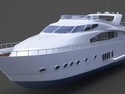 Photorealistic Yacht 02 3D model