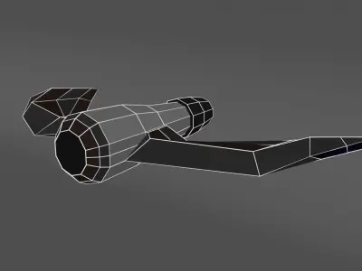 Spy spaceship Free low-poly 3D model