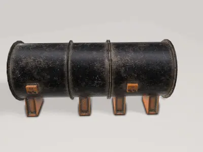 Old Ventilation Fan  Low-poly 3D model