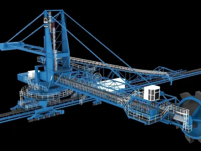 Stacker Reclaimer 3D model purchase
