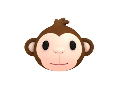 Monkey Head 3D model buy