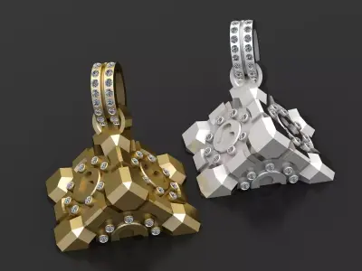Companion Core Diamond Heart Medallion 3D print model