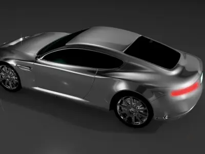 Aston Martin DB9 2017  Free low-poly 3D model
