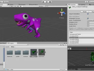 Stupid Dino Low-poly 3D model