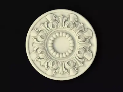 rosette circular medallion 3D model