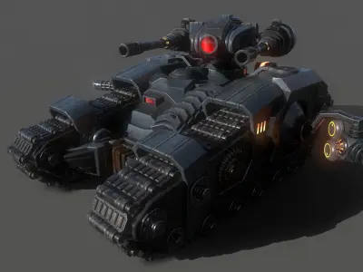 Sci-fi tank Free low-poly 3D model