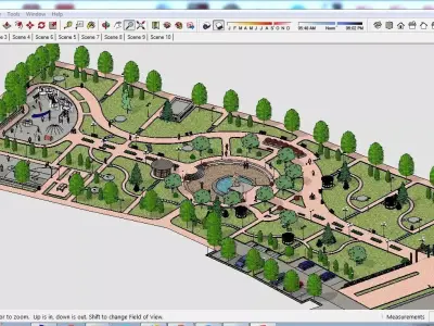 Sketchup Landscape Park E6 Free 3D model