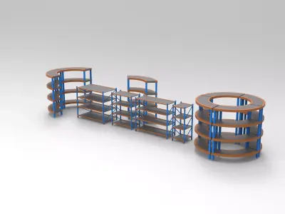 Storage rack 3D model