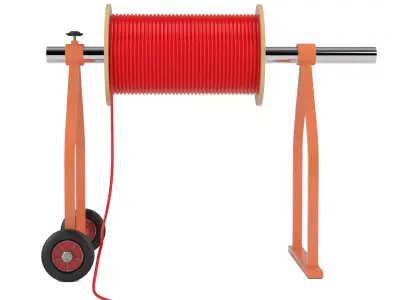 Industrial Wire Roll Trolley 3D model buy