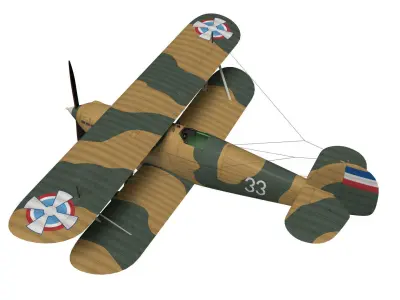 hawker fury 3D model buy