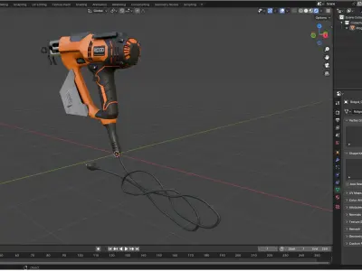 Ridgid Collated Screwdriver Low-poly 3D model