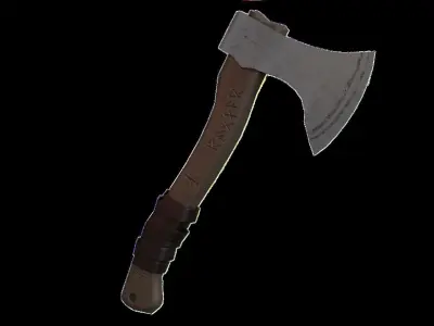 Viking Axe Low-poly 3D model 20