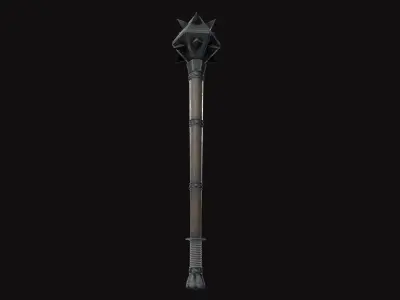 Medieval Mace Low-poly 3D model 17