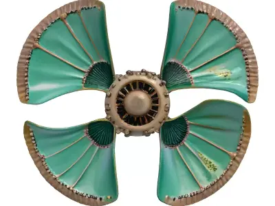 Ornate Steampunk Propeller Fan 3D model