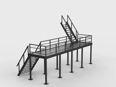 Industrial Staircases 3D model