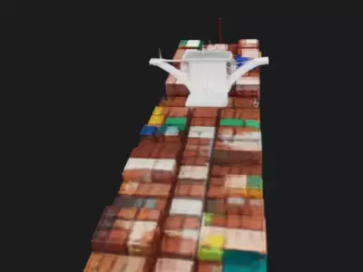 Cargo Container Ship 3D Model 3D model