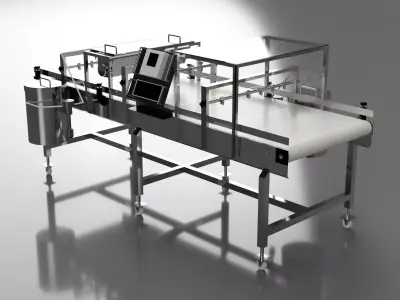 Industrial Conveyor Belt 3D model