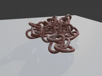 Old Rusty Chain on the ground Texture